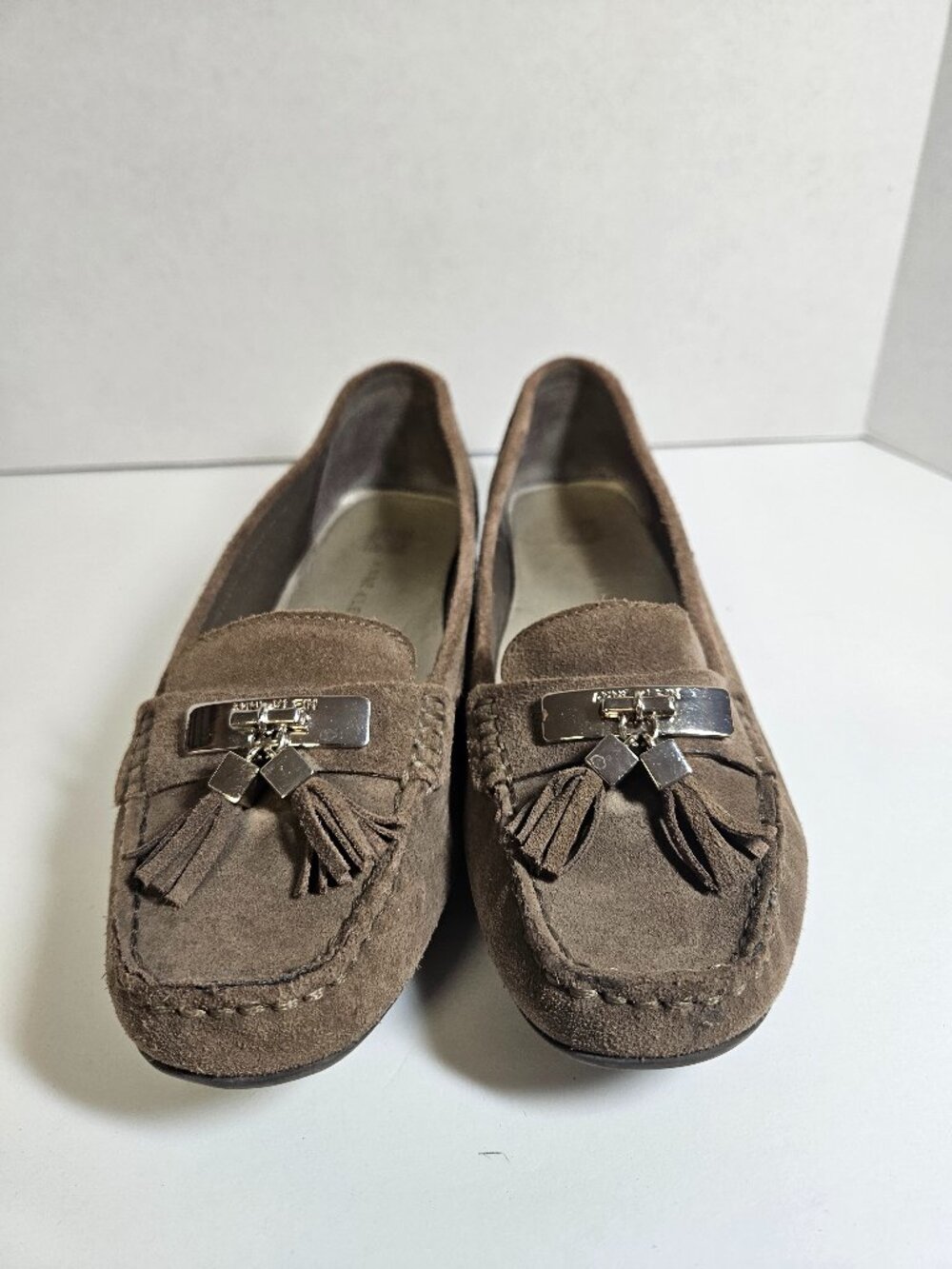 Anne Klein Taupe Suede Loafer size 9.5
